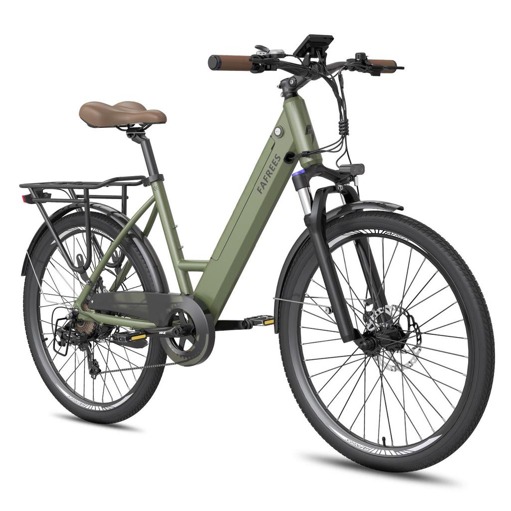 FAFREES F26 Pro City Commuting Electric Bicycle With TowSeat 36V15Ah Battery 250W Motor 26 Inch City Tires 120KG Load E-Bike For Adult