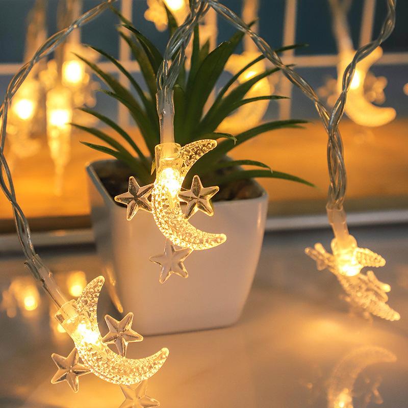 Eid Mubarak LED Sterne Mond Lichter String Ramadan Dekorationen Für Home Islamischen Muslimischen Ramadan Dekoration MYY