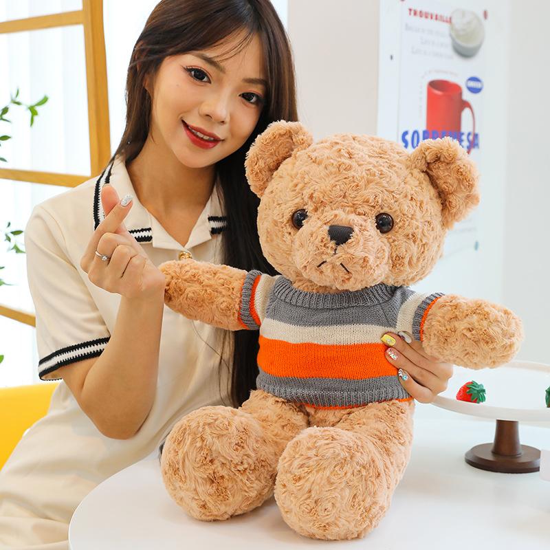 Sweater Teddy Bear Doll Plush Toy Large Hug Bear Soothing Bear Brown Bear Valentine's Day Gift