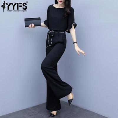 Pantalons décontractés à manches courtes et col rond pour femmes, mode été printemps couleur unie imprimé