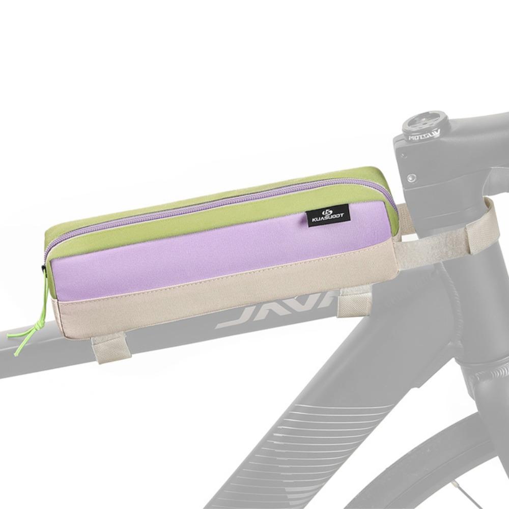 

300D Polyester Bike Phone Bag Waterproof Bicycle Frame Bag Portable Bike Top Tube Bag Outdoor фиолетовый