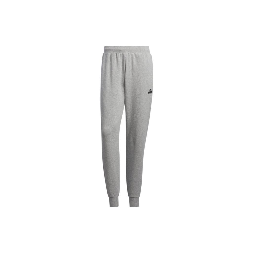 Adidas Knitted Sweatpants Men's Gray Moderate Cuffed Pants IB2732