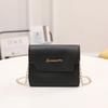 Women's bag new fashionable simple solid color chain shoulder small square bag small fresh messenger bag
