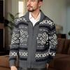 Men's Knitted Cardigan Jacket Men's Zipper Lapel Slim Outer Wear Knitted Sweater