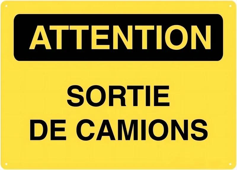 Hisun Tin Sign HD Tin Sign Bilingual Security Warning Wall Decor Retro French English Video Surveillance Metal Poster for Business Home