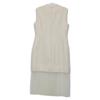 BOSS Ivory sheer pleated belted sleeveless one-piece dress 44 off whiteUsed