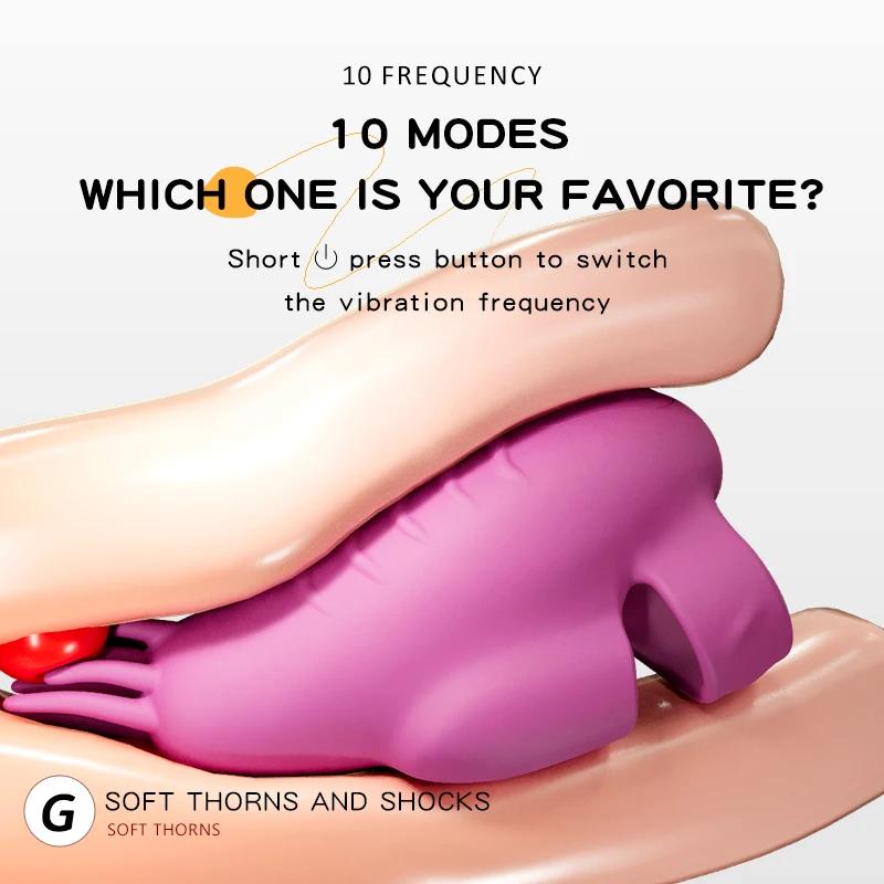 Finger Vibrator Clit Stimulator G-spot Vibrator Nipple Clitoral Stimulation Massager Female Masturbation Sex Toys For Women