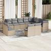 VidaXL Garden Lounge Set with Cushions 12 Pcs Beige Braided Resin 3218469