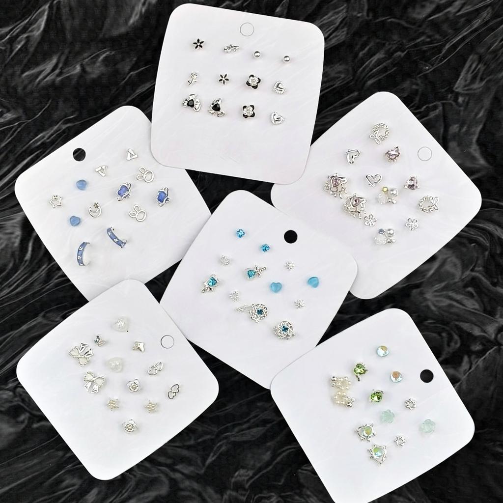 Sweet And Cool Aurora Love Suit Stud Earrings Femininity Versatile Earrings Simple And Small Exquisite Pendant Earrings