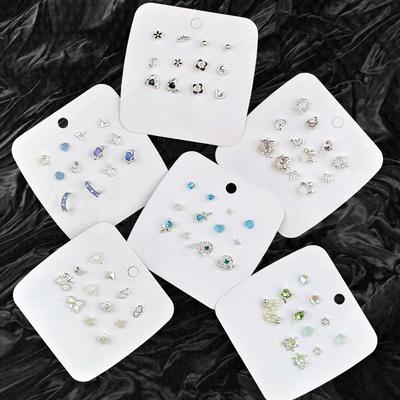 Sweet And Cool Aurora Love Suit Stud Earrings Femininity Versatile Earrings Simple And Small Exquisite Pendant Earrings