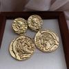 Retro Ancient Coins, Metal Relief Portrait Earrings, Earrings, Personalized Retro Light Luxury Temperament, Niche Design Earrings