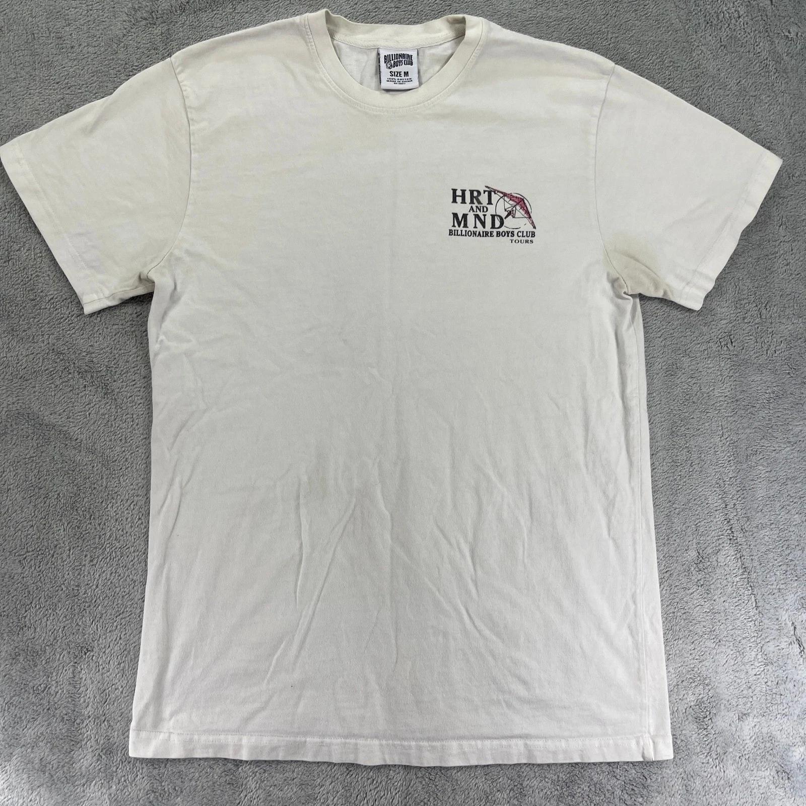 

Billionaire Boys Club T-Shirt Mens M Off-White HRT AND MND Tours Graphic Tee Y2K 4XL