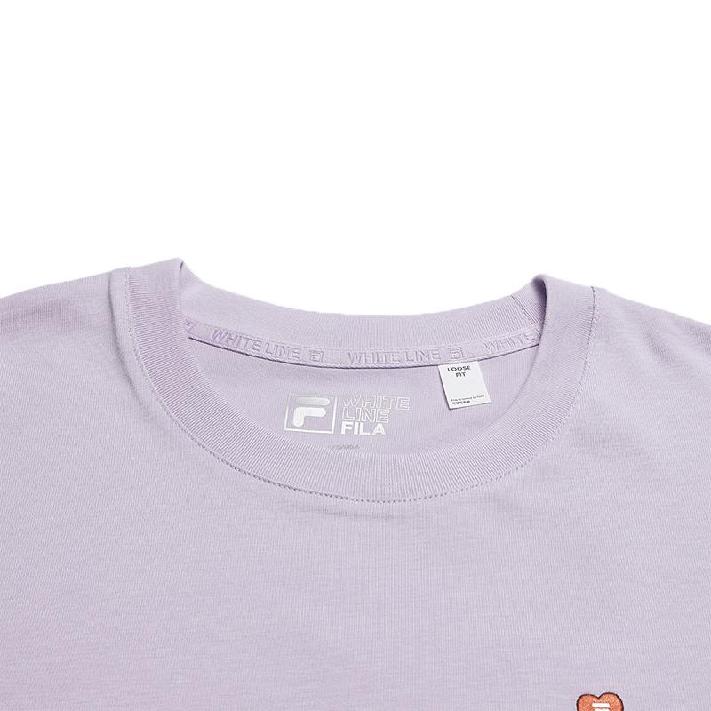 Fila Original Classic Versatile Comfortable T-Shirt Men Tops Fantasy-Purple F61M629103FVT