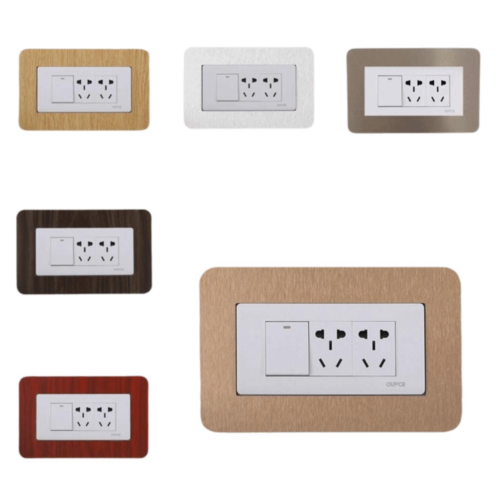 Dustproof Socket Frame Cover Anti-Dirty Acrylic Wall Decor Home Wall Renovation