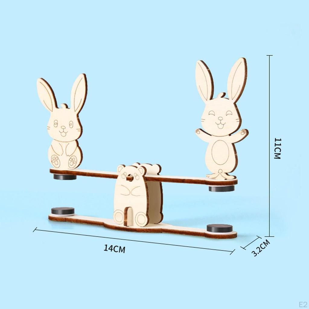 Wood Puzzles Seesaw Model Scientific Tools Learning Kits Educational Craft