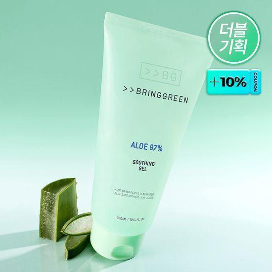 BRING GREEN Aloe 97% Soothing Gel 300ml x 2/Single