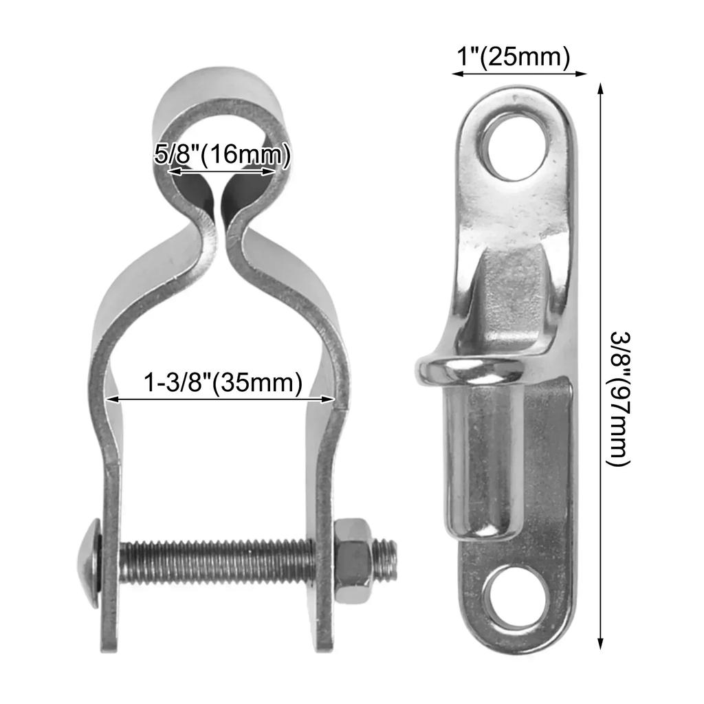 304 Stainless Steel Hinge Accessory 36mm Gate Brackets 304 Stainless Steel Hinges Complete Installation Package