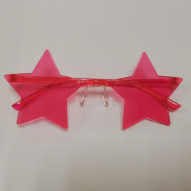 Ochelari de soare cu stea subțiri, culoare ocean, fără rame, personalizați, colorați, pentru dans, oglindă integrată de culoare bomboană