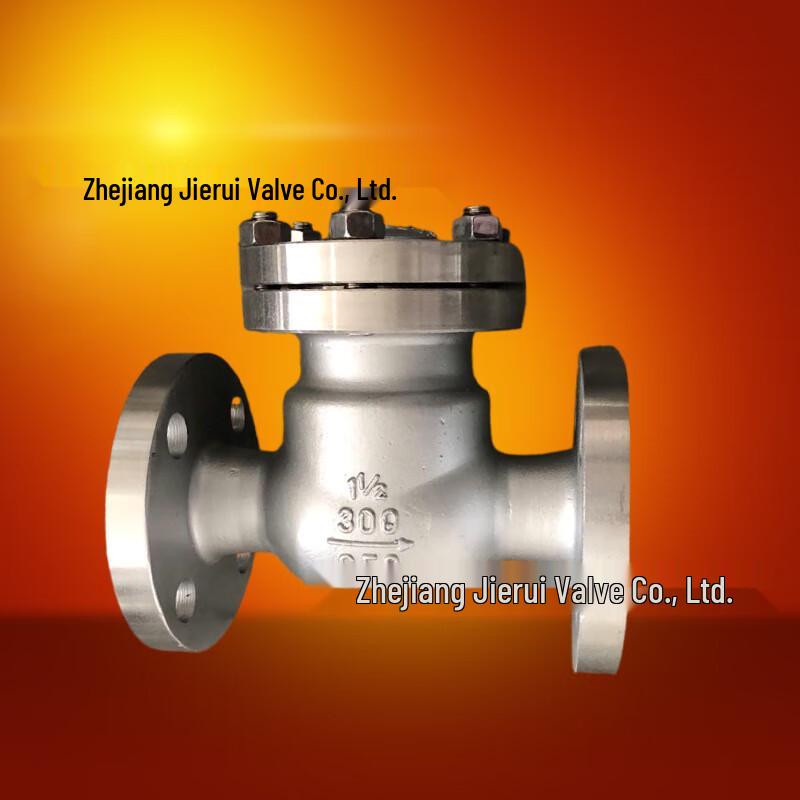 Beiyou H44W Stainless Steel Swing Flanged Check Valve CN plug (adapter included)