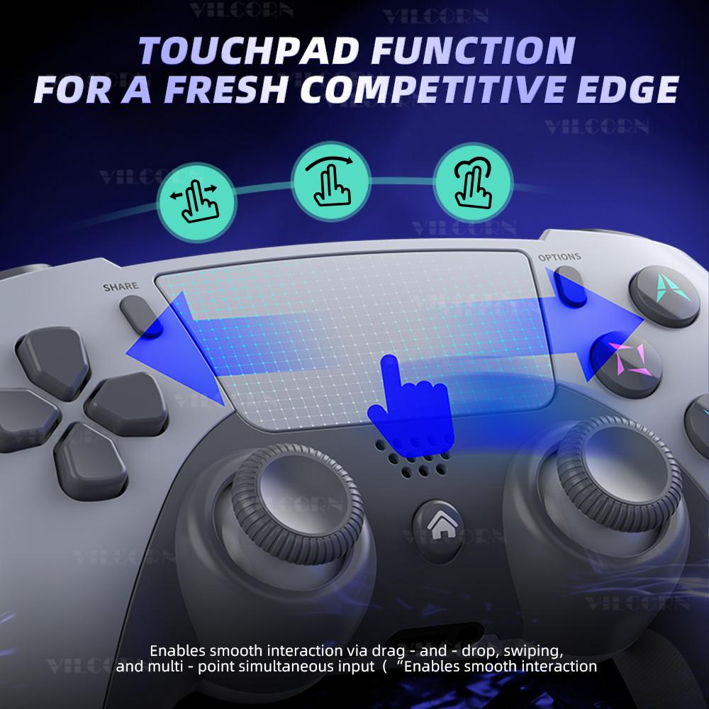 Wireless Gamepad for PS4 Console Bluetooth-Compatible Game Controller For PC Dual Vibration 3D Joystick For Steam/IOS/Android