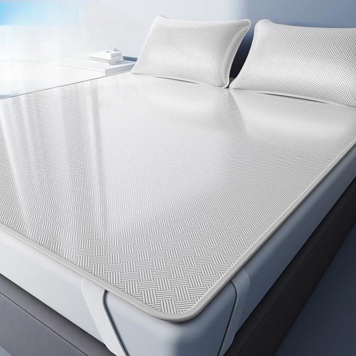 3pcs Machine Washable Summer Ice Silk Mat Set, Soft, Breathable and Non-stuffy, a Must-have Bedding for the Family