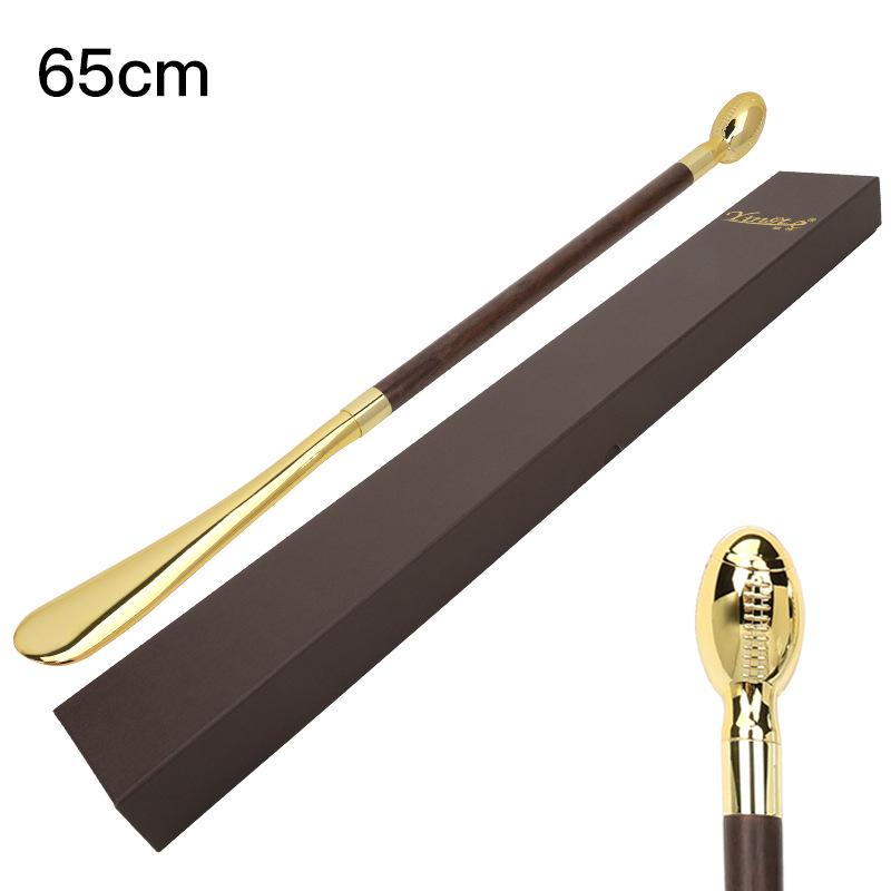 Maximilian Luxury Shoehorn with Metal and Wood Handle for Home or Hotel Use