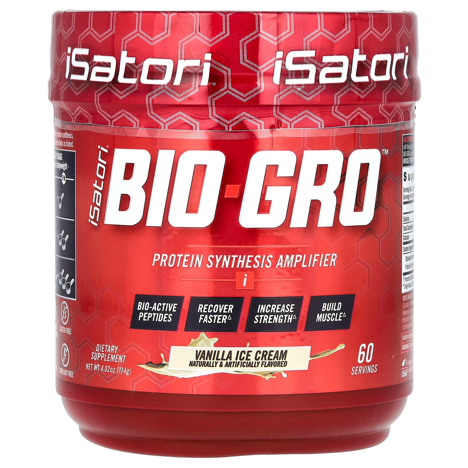 

Bio-Gro, Protein Synthesis Enhancer, Vanilla Ice Cream, 114G (4.02Oz)