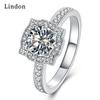 Lindon Klasyczny Stop Miedzi Cyrkon Pierścionek Damskie Biżuteria Ślubna Obietnica Party Prezent