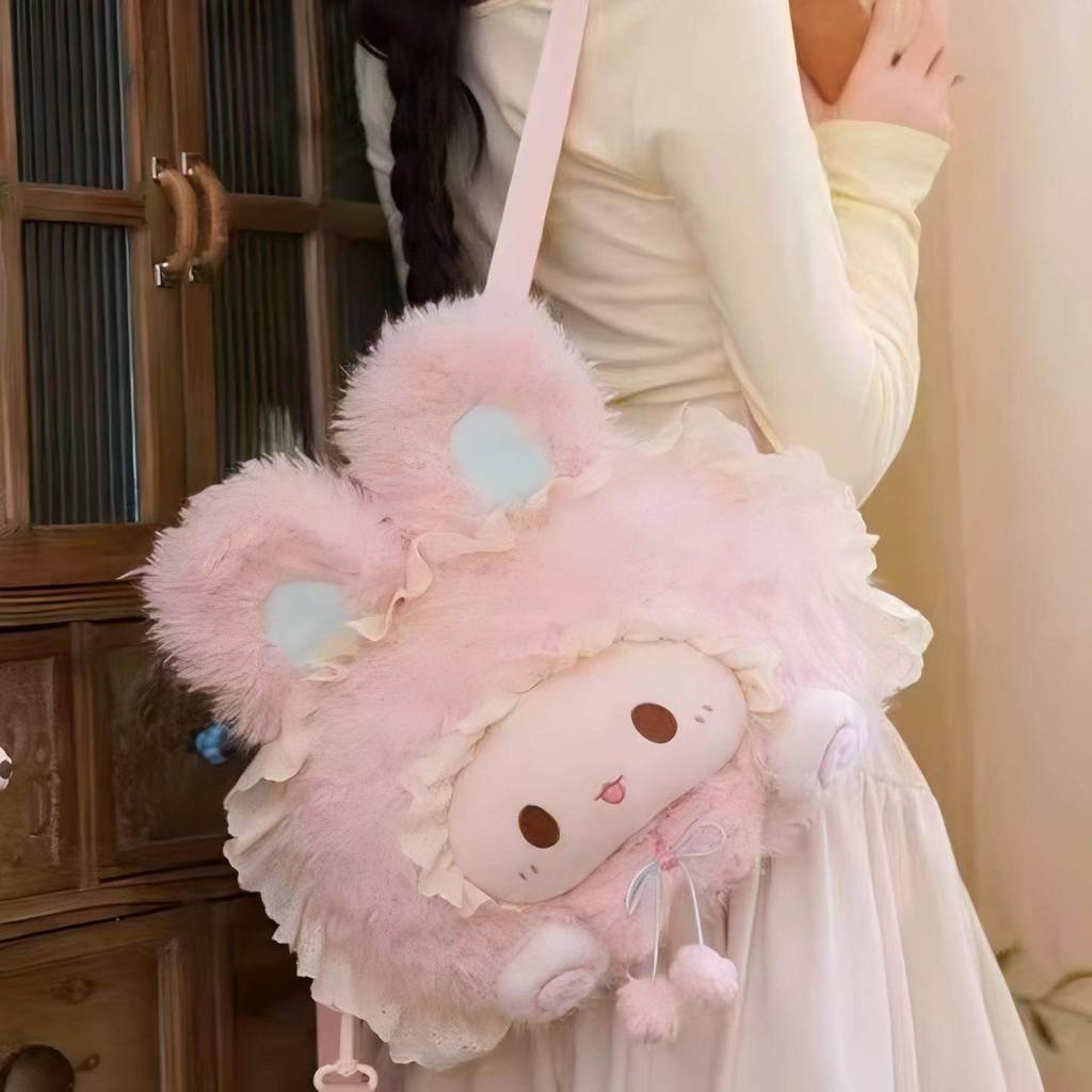 Plush Bunny Backpack With Adjustable Straps For Kids And Adults