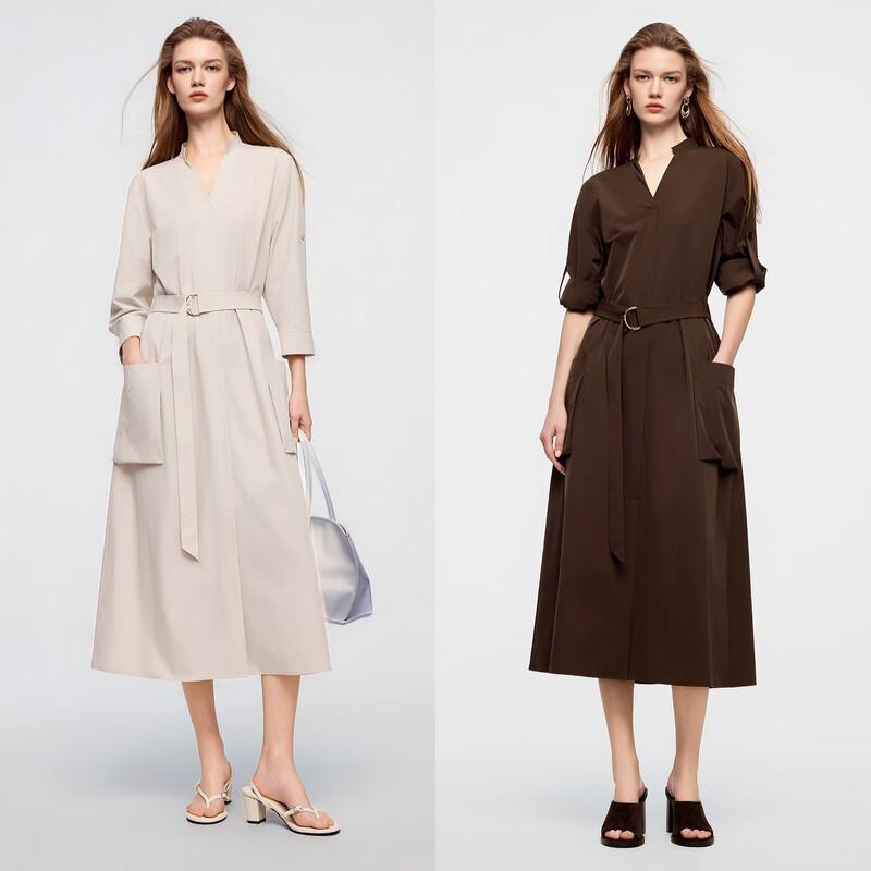 ELLE French Style V-Neck Shirtdress