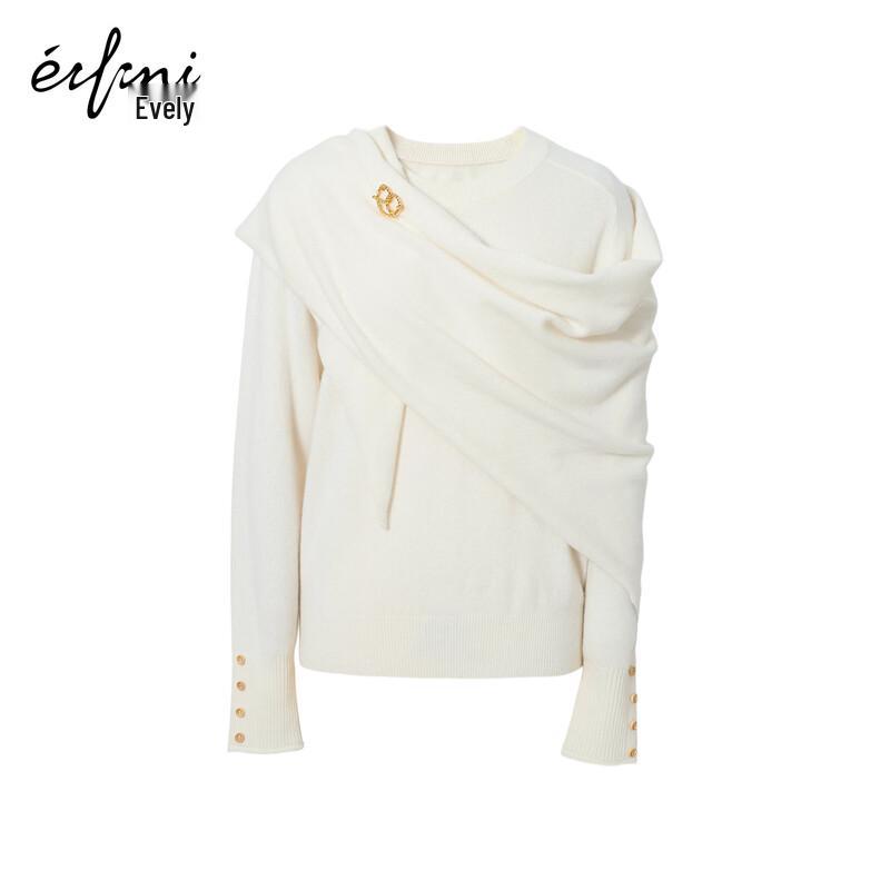 eifini Women's Wool Shawl Knit Sweater 1GA633901