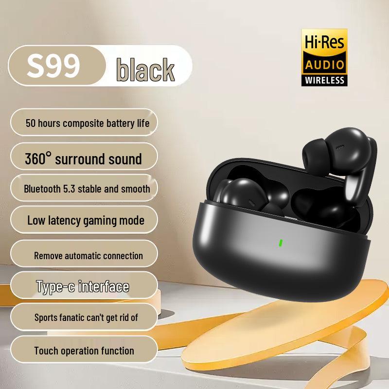 Premium Noise-Cancelling Bluetooth Earphones with Long Battery Life, Compatible with Android, Xiaomi, Apple