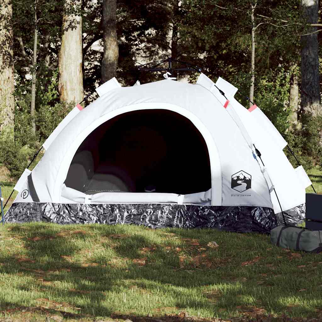 2 Person Camping Tent White Blackout Fabric Quick Release System