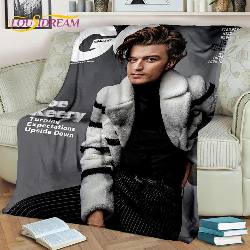HD Printing Joe Keery Actor Blanket,Soft Throw Blanket for Home Bedroom Bed Sofa Picnic Travel Office Rest Cover Blanket Kids