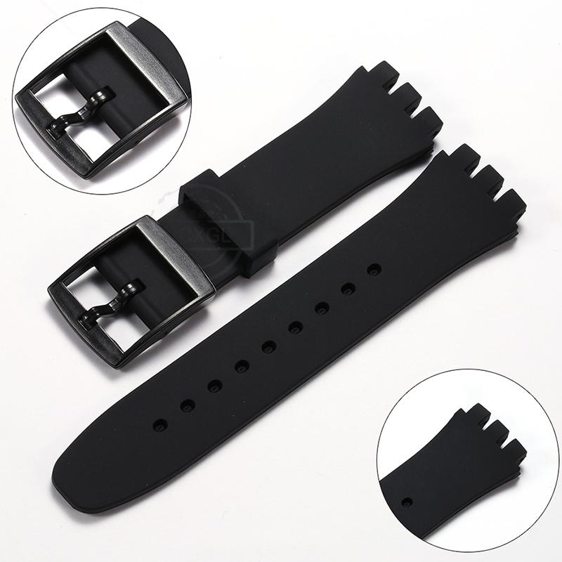 Silicone Strap For Swatch SUSB401 SUSW402 SUSN400 SUSL400 20MM Series Watchband Waterproof Replacement Watch Accessories