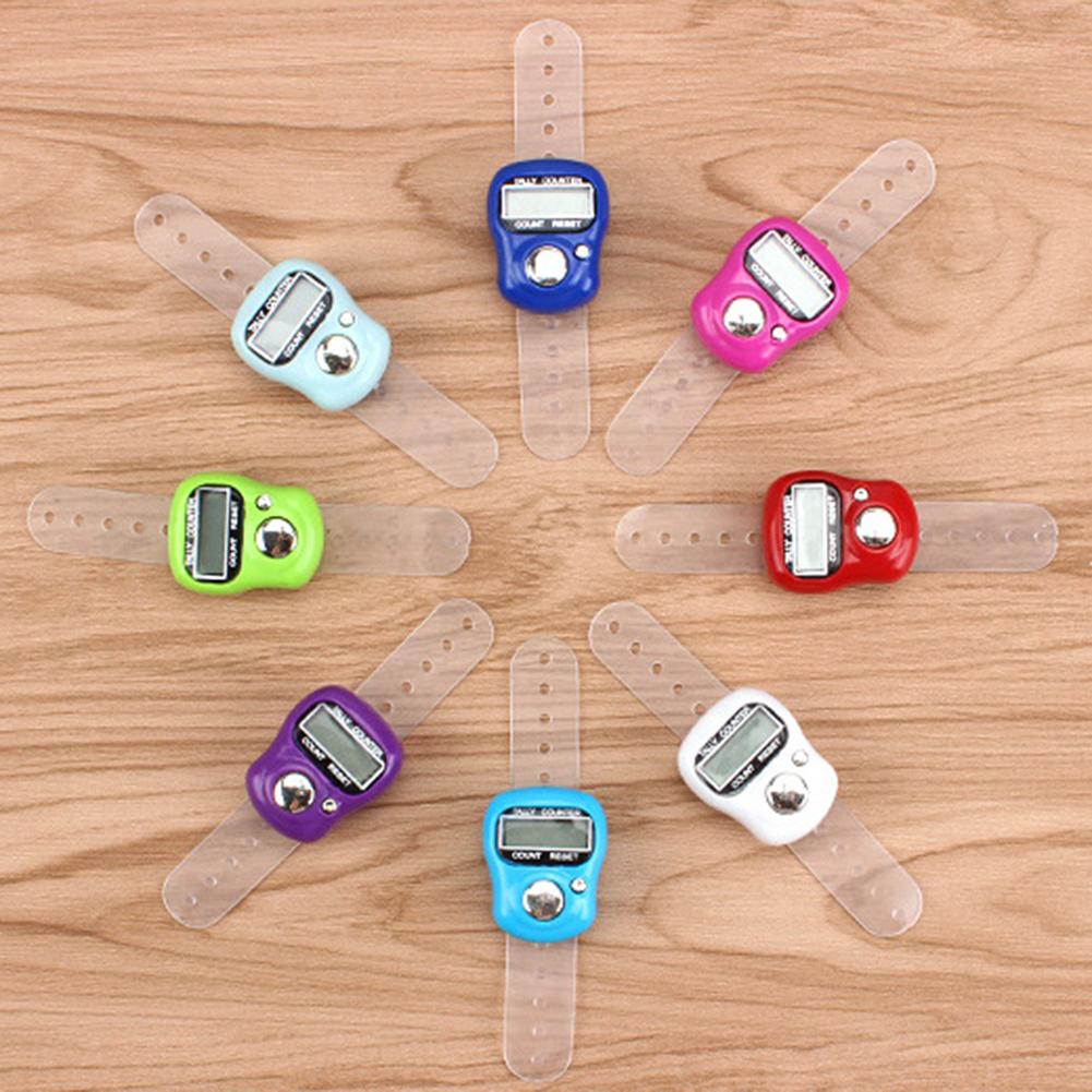 1-20pcs Electronic Digital LCD Finger Ring Tally Counter Hand Tally Clicker Digital Row Knitting Counter Ring for Strokes Color 1