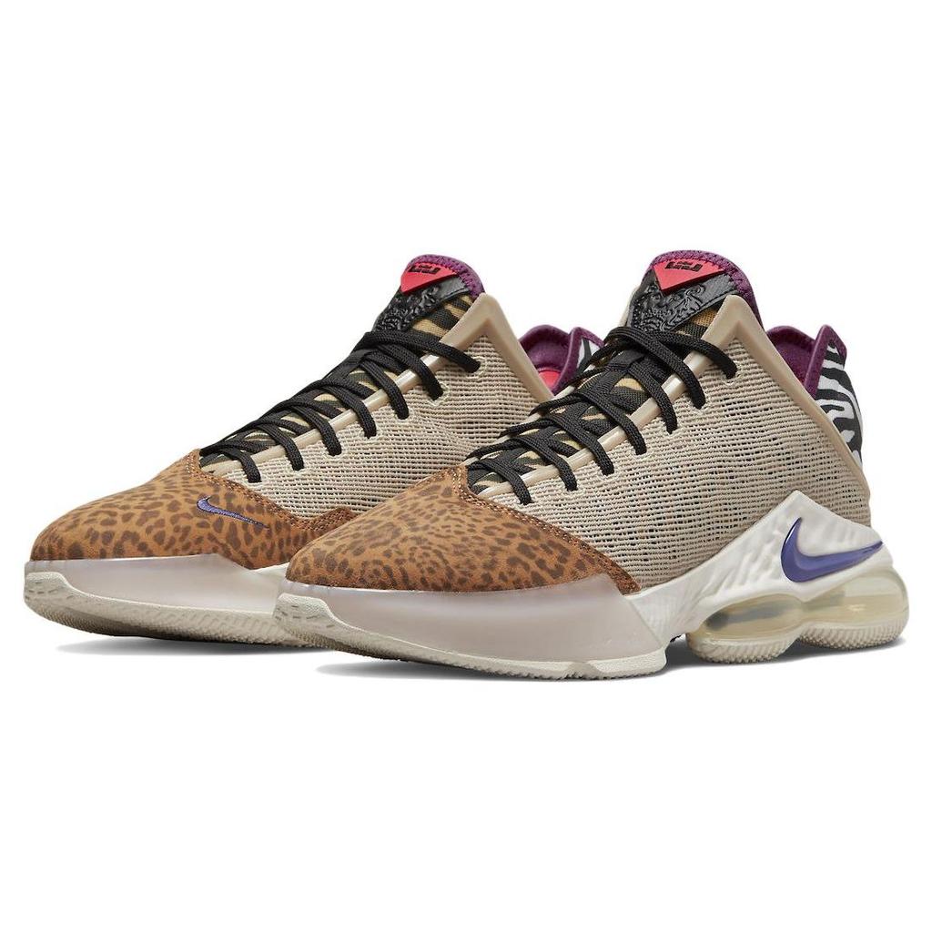 Nike LeBron 19 Low Safari Baskets Homme Fauve DM1058-200