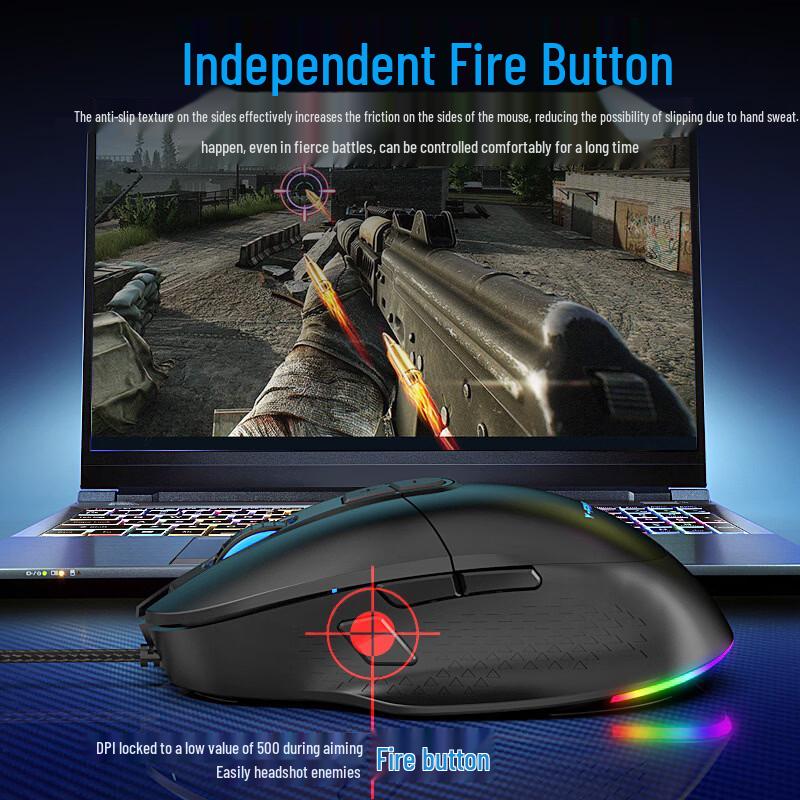 Y-FRUITFUL M63 Wired RGB Gaming Mouse