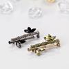 Fashion Bamboo Shape Rhinestone Brooch Pin Lady Dress Scarf Charms Accessory AVE
