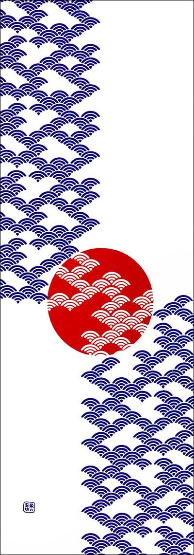 

Dyeing Anbo Hand Towel in the Waves of the Authentic Dyed Cotton Tokuoka Made in Japan 35cm x 100cm Shining Sunrise 100%