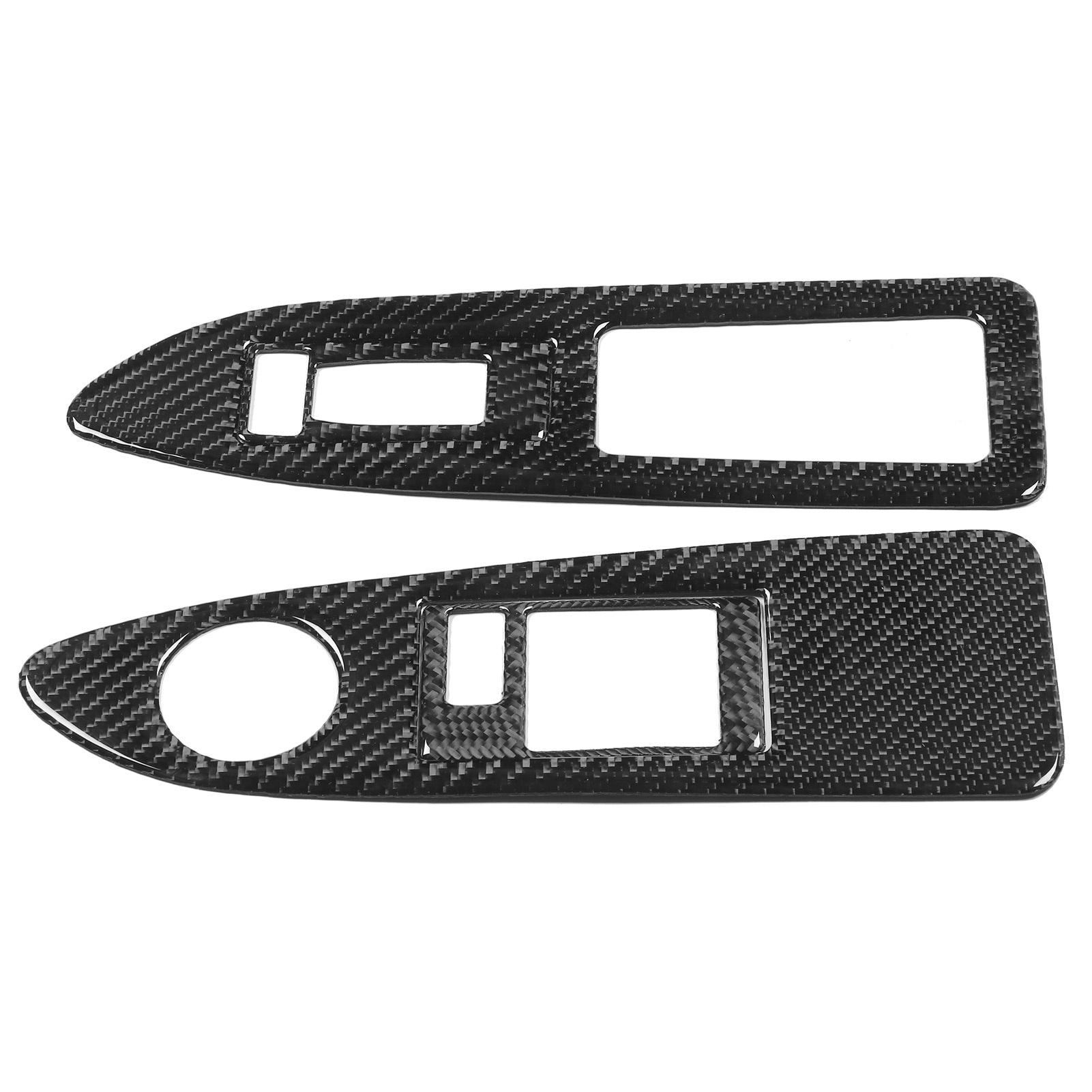 

4pcs Window Switch Lift Panel Switch Trims Carbon Fiber Fit for Dodge Challenger 2008 2014 LHD