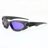 Occhiali da sole polarizzati con montatura dorata stile europeo e americano X Metal occhiali da sole sportivi da esterno futuristici per ciclismo 8001