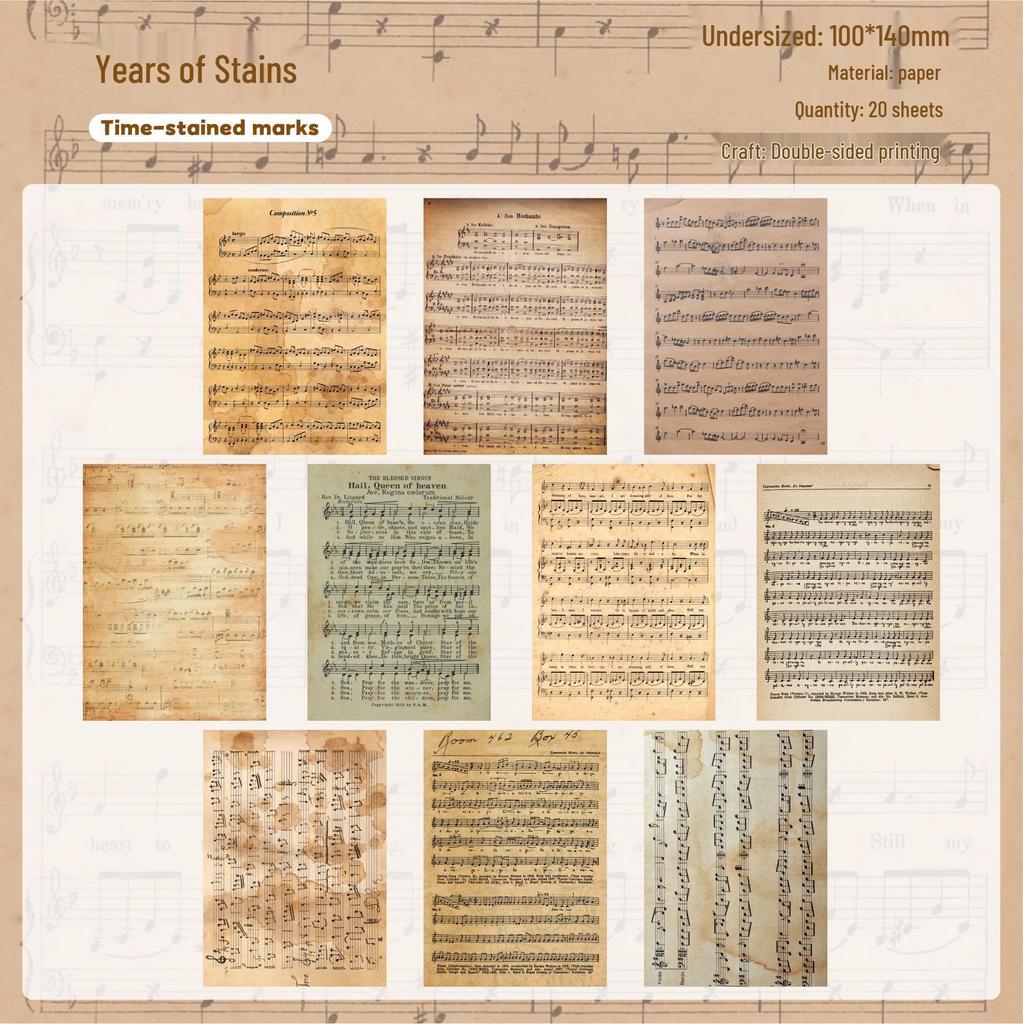 Retro Dye Series Materialpaket: Vintage Hintergrundpapier & DIY Journal Dekoration