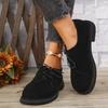 Chic Women's Cover-Style Flats - Comfortable Lace-Up Walking Shoes with Rubber Sole, All-Season Fashion
