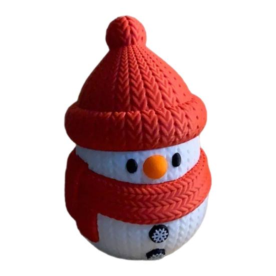 3D Printed Snowman Ornament DIY Assembly Mini Textured Snowman Figurine Tabletop Snowman Decoration for Home Office Desk Christmas