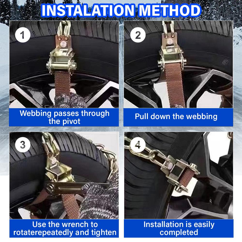 Anti-skid Chains Automobile Tire Snow Explosion-proof Anti Puncture Chain Easy To Install Multi Functional Anti-skid Accessorie