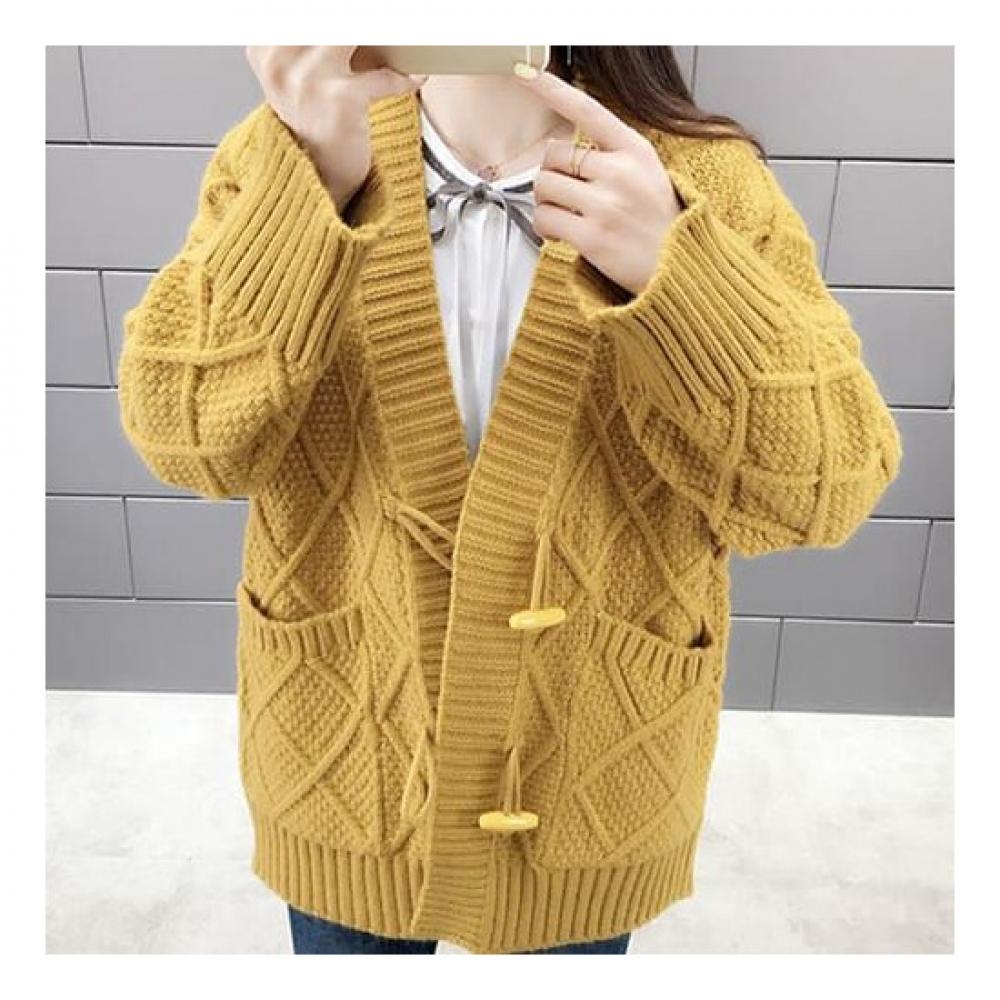 Navava Button Long Sleeve Knit Cardigan Nk1953