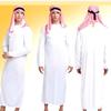 [SCGEHA] Arab Prince Kandura Oil Tycoon Billionaire Middle Eastern Cosplay Costume with Turban, Set of 2 Black and Orange Balloons