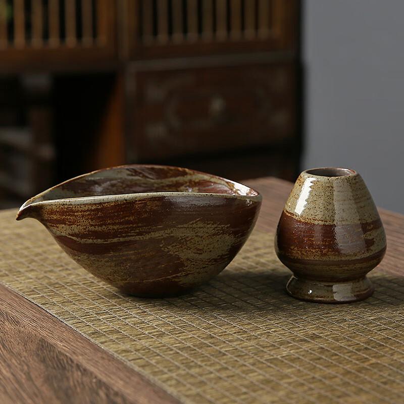 Japanese Coarse Pottery Matcha Tea Set