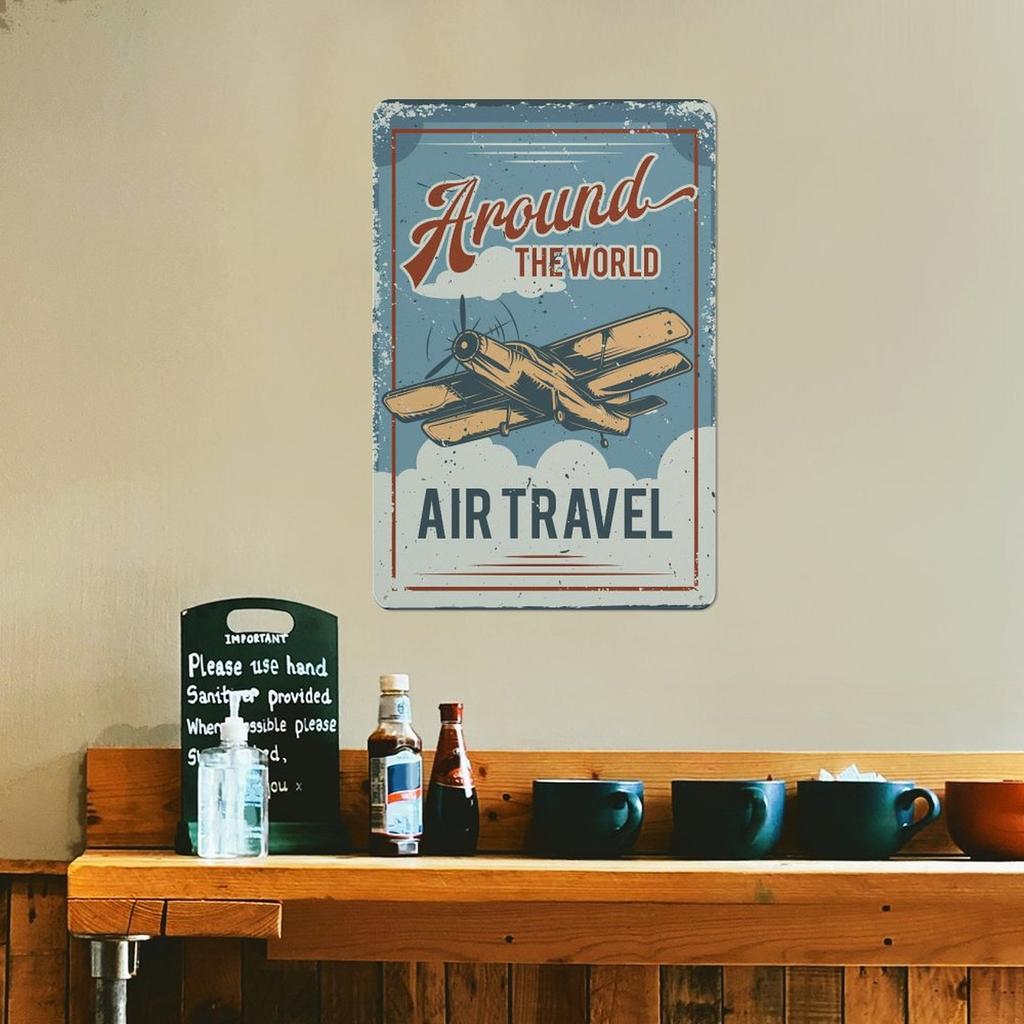 1 Pack Distressed Vintage Tin Sign with Rustic Rusted Tone for Home Bars or Garages, Size Options Include 20x30cm or 30x40cm
